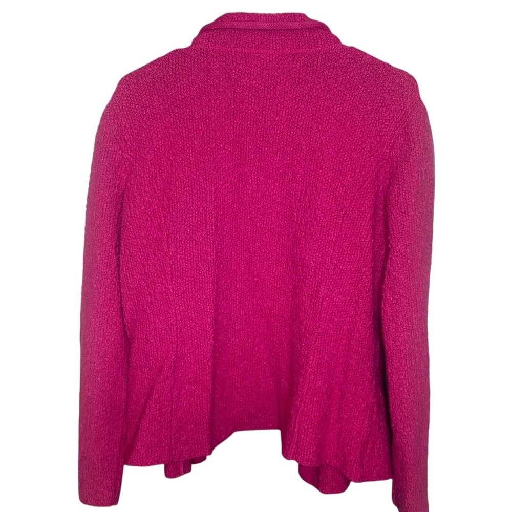 Willow Textured Cotton Cardigan Sweater Pink USA Made Medium - Picture 3 of 11